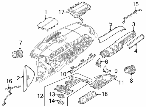 2022 Mercedes-Benz EQB 350 Cluster & Switches, Instrument Panel Diagram 3