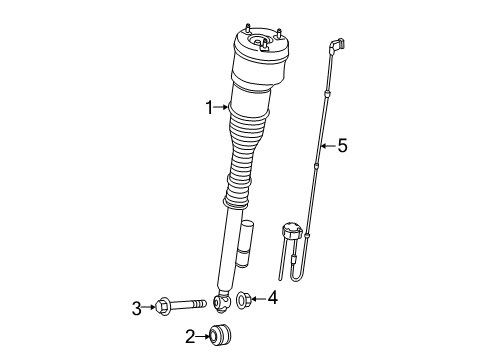 2011 Mercedes-Benz S400 Struts & Components - Rear Diagram 2