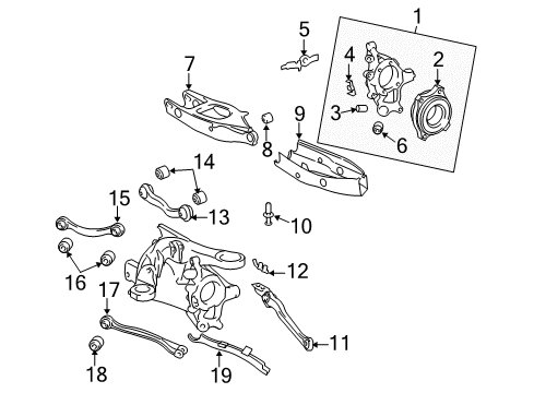 2006 Mercedes-Benz E350 Rear Suspension, Control Arm Diagram 1