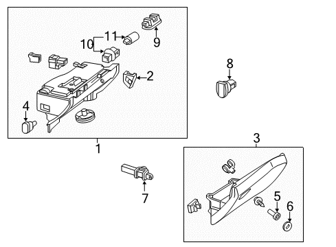 2013 Mercedes-Benz GLK250 Glove Box Diagram