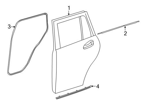 Belt Weatherstrip Diagram for 204-735-34-65