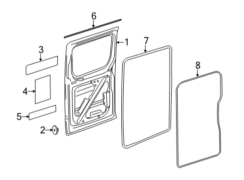 2011 Mercedes-Benz Sprinter 2500 Side Loading Door - Door & Components Diagram