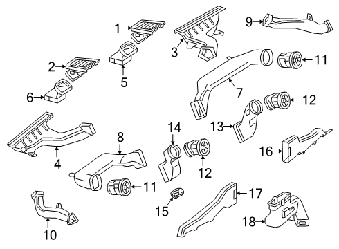 2019 Mercedes-Benz Sprinter 3500XD Ducts Diagram 2