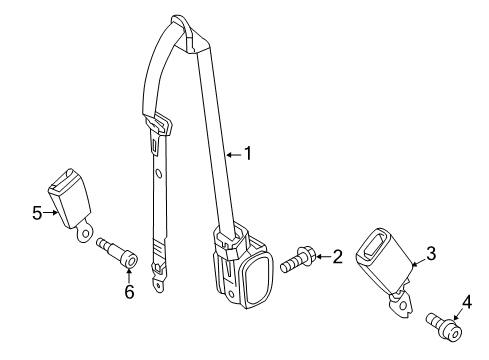 2016 Mercedes-Benz Metris Seat Belt Diagram 4