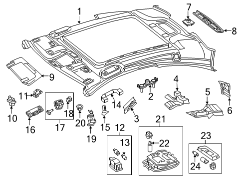 Head Air Bag Nut Diagram for 000000-006691