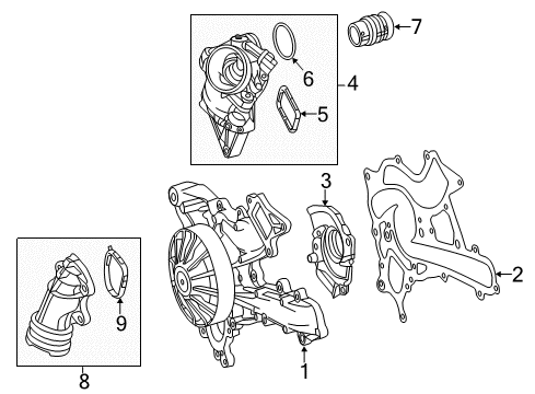 2014 Mercedes-Benz E350 Water Pump Diagram 1