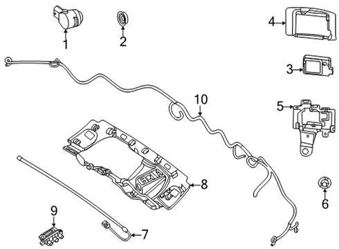 2022 Mercedes-Benz GLB250 Electrical Components - Rear Bumper