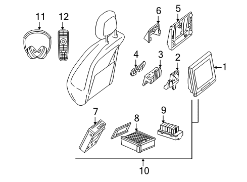 2010 Mercedes-Benz ML450 Entertainment System Components Diagram