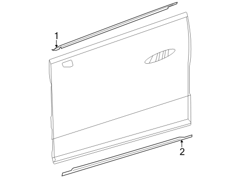 Body Side Molding Diagram for 295-690-14-01