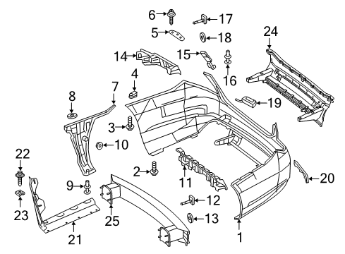 Bumper Cover Diagram for 222-885-20-01-9999