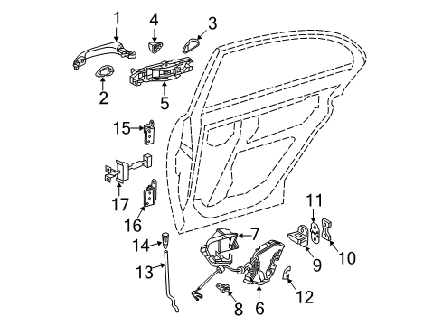 Lock Actuator Diagram for 211-730-07-35