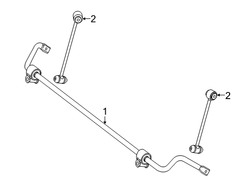 2020 Mercedes-Benz C63 AMG S Rear Suspension, Control Arm Diagram 1