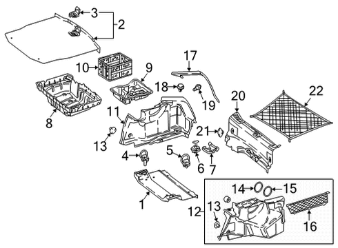 2021 Mercedes-Benz E450 Interior Trim - Rear Body Diagram 6