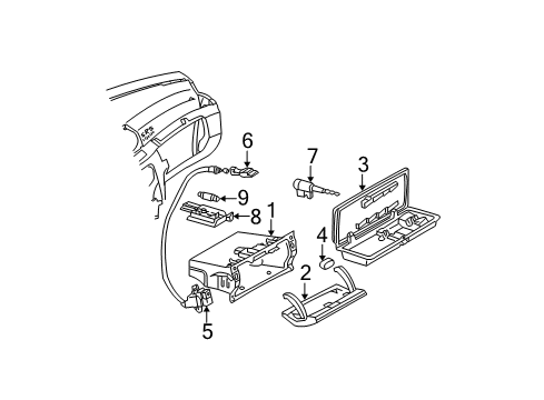 2005 Mercedes-Benz S600 Glove Box Diagram