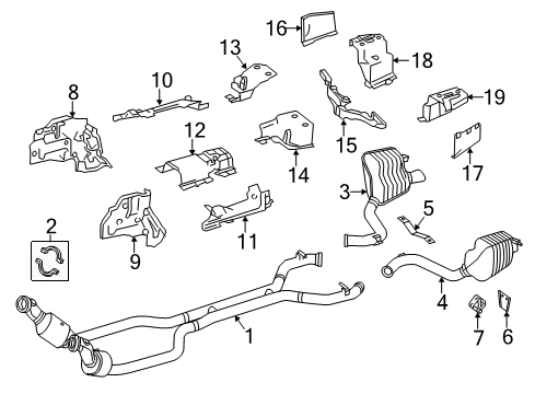 2018 Mercedes-Benz SL65 AMG Exhaust Components Diagram