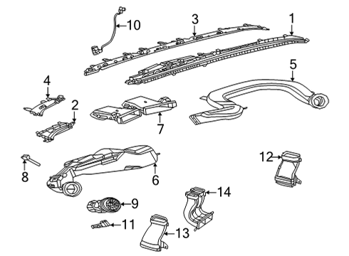 2022 Mercedes-Benz EQS 450+ Ducts Diagram 1