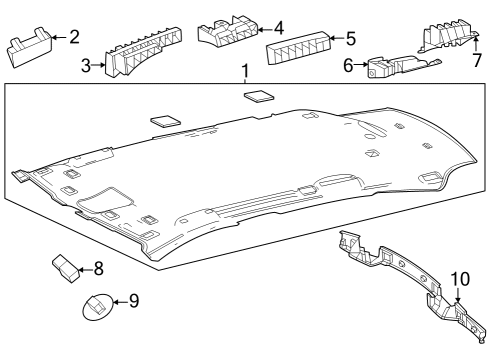 2023 Mercedes-Benz GLC300 Interior Trim - Roof Diagram 4