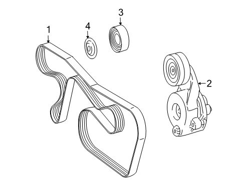 2007 Mercedes-Benz ML320 Belts & Pulleys, Cooling Diagram