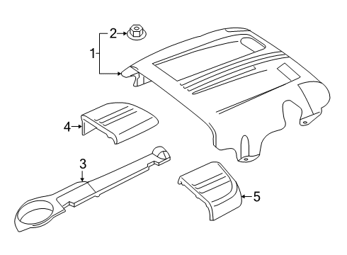 2021 Mercedes-Benz GLC63 AMG Engine Appearance Cover Diagram 1