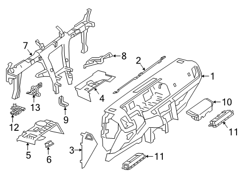 2022 Mercedes-Benz G550 Cluster & Switches, Instrument Panel Diagram 2