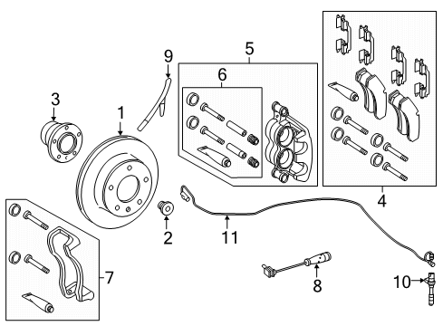 2020 Mercedes-Benz Sprinter 3500XD Front Brakes Diagram 2