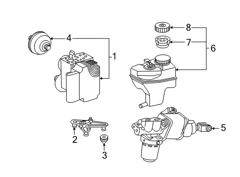 2011 Mercedes-Benz SL550 Anti-Lock Brakes Diagram 1