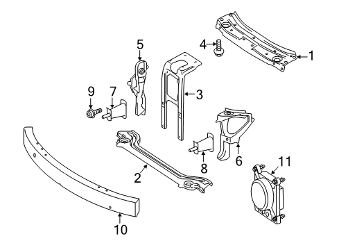 Side Panel Bracket Diagram for 164-620-19-31