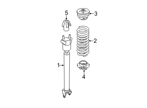 2012 Mercedes-Benz R350 Struts & Components - Rear Diagram 2