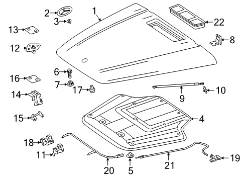 2020 Mercedes-Benz G550 Hood & Components