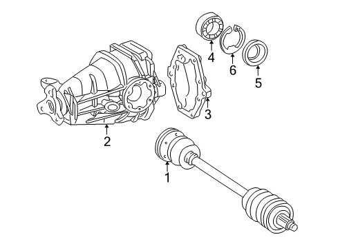 2005 Mercedes-Benz C230 Axle & Differential - Rear Diagram 2