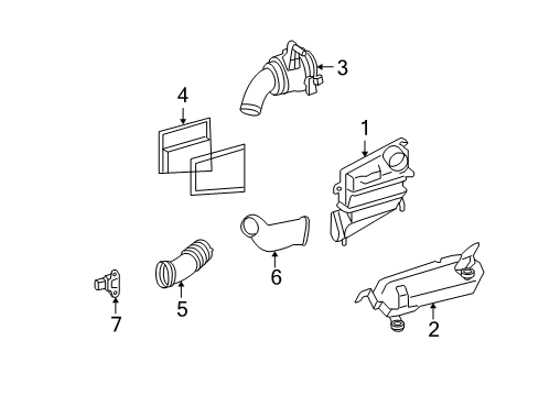 2011 Mercedes-Benz ML350 Filters Diagram 1