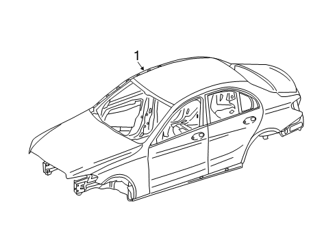 2018 Mercedes-Benz C43 AMG Body Shell Diagram 1