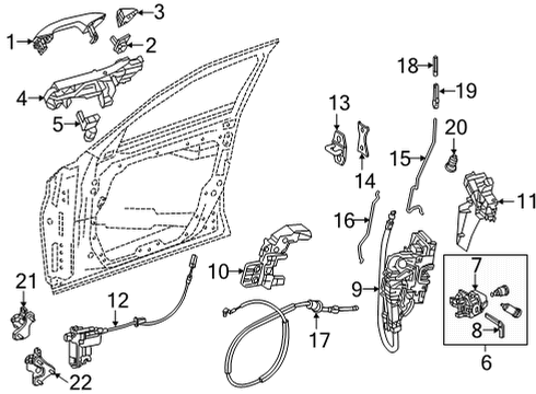 2023 Mercedes-Benz GLS63 AMG Front Door - Body & Hardware Diagram 2