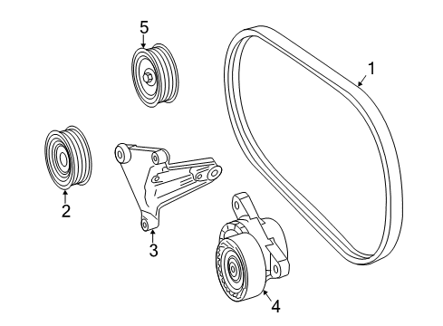 2014 Mercedes-Benz E350 Belts & Pulleys, Maintenance Diagram 1