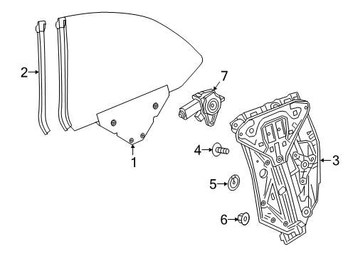 2017 Mercedes-Benz S65 AMG Quarter Window, Body Diagram