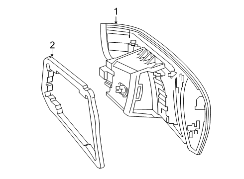 2019 Mercedes-Benz A220 Tail Lamps Diagram 2