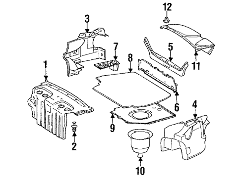 1998 Mercedes-Benz S420 Interior Trim - Rear Body Diagram 2