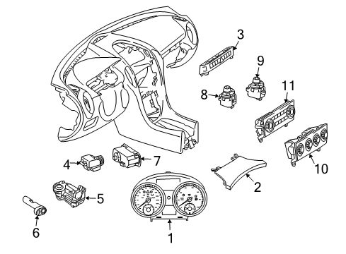 Dash Control Unit Diagram for 171-830-06-85-80