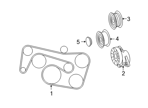 2014 Mercedes-Benz GLK350 Belts & Pulleys, Cooling Diagram