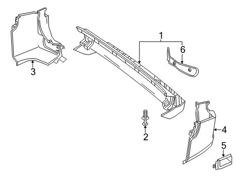 2017 Mercedes-Benz Sprinter 3500 Rear Bumper Diagram 1