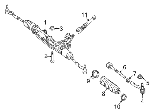 2015 Mercedes-Benz SLK55 AMG Steering Column & Wheel, Steering Gear & Linkage Diagram 3