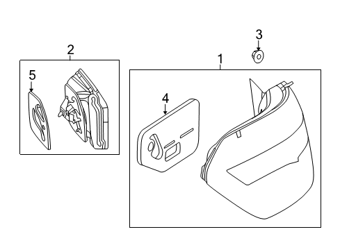 2015 Mercedes-Benz E250 Tail Lamps Diagram