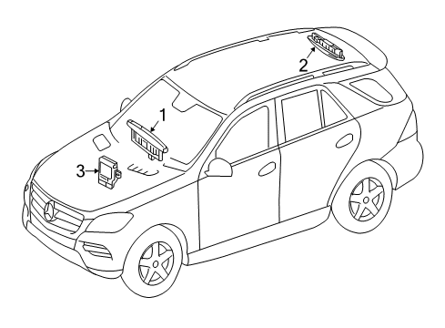 2013 Mercedes-Benz ML350 Parking Aid Diagram 1