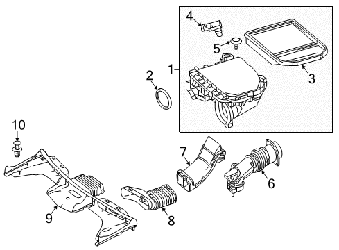 2018 Mercedes-Benz C43 AMG Air Intake Diagram 1