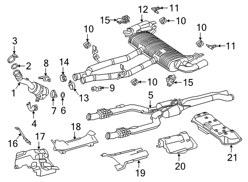 2018 Mercedes-Benz GLC43 AMG Exhaust Components Diagram 2