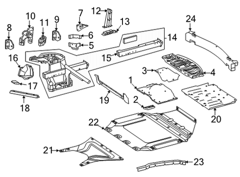 Rear Floor Pan Diagram for 190-610-74-00