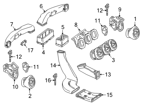 Upper Duct Diagram for 205-831-05-00