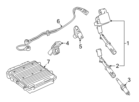 2019 Mercedes-Benz GLE43 AMG Ignition System Diagram 1