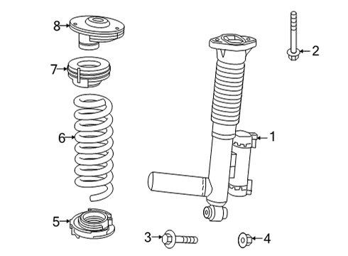 2022 Mercedes-Benz AMG GT 53 Shocks & Components - Rear Diagram