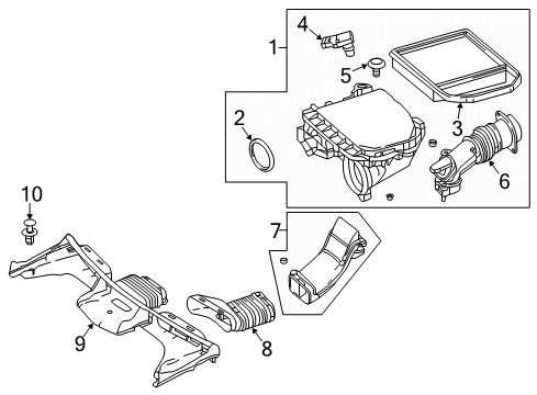 2017 Mercedes-Benz GLC43 AMG Air Intake Diagram 1